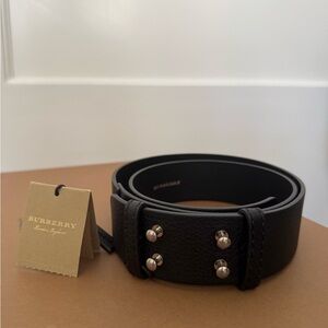 Brand New Burberry Black Leather Belt